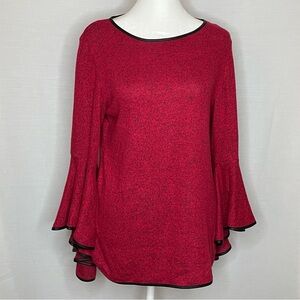 Coco Bianco Red Black Long Sleeve Top